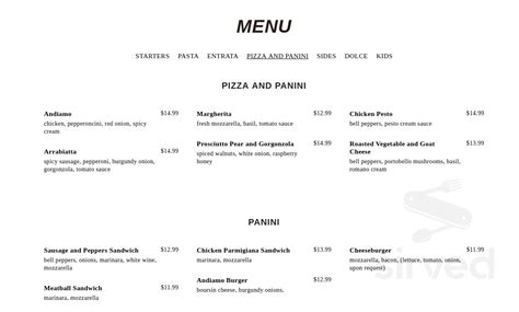 andiamo eagan mn menu